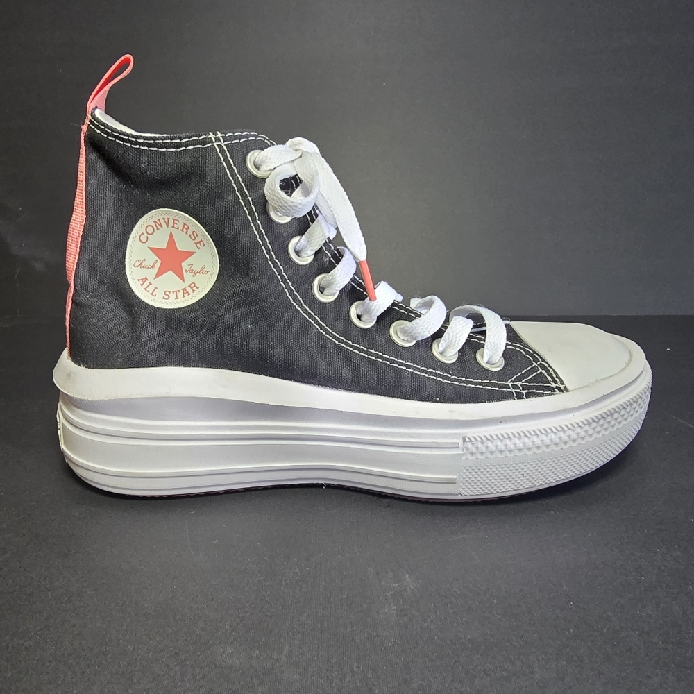 Chuck Taylor All Star Move Platform Canvas, Black, Pink salt, white. - Picture 10 of 16